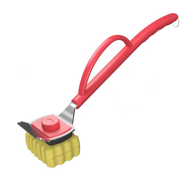 71505M0016N0004 High-Temperature Resistant Stainless Steel Fireproof Sponge BBQ Brush